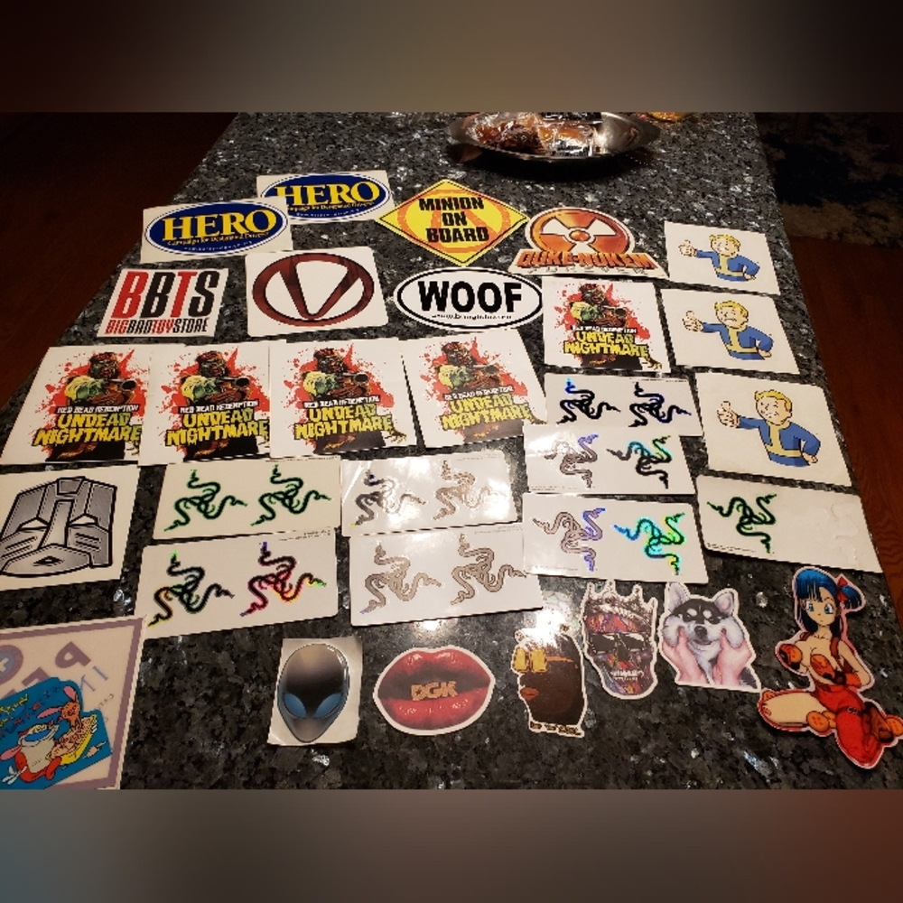 30 All different stickers